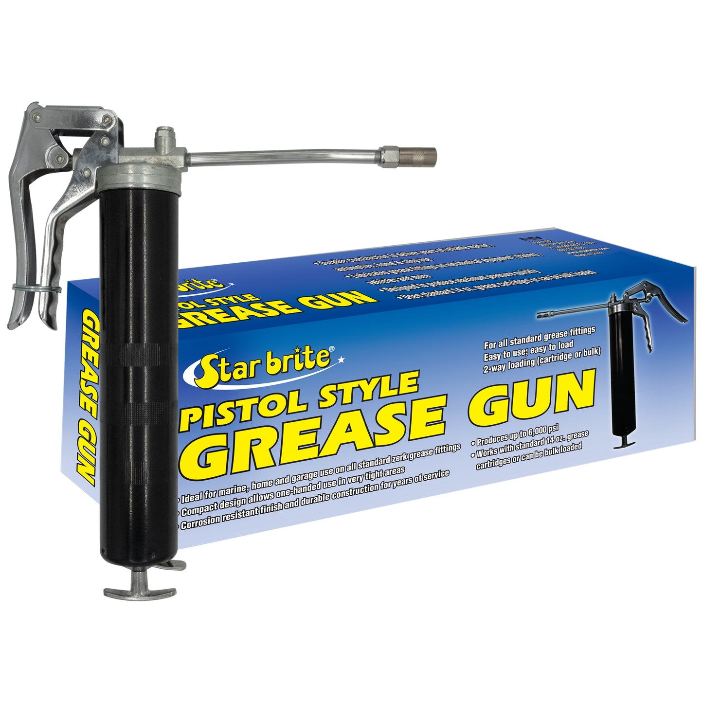 Std Duty Pistol Grease Gun - Compatible with 14 Oz Cartridges