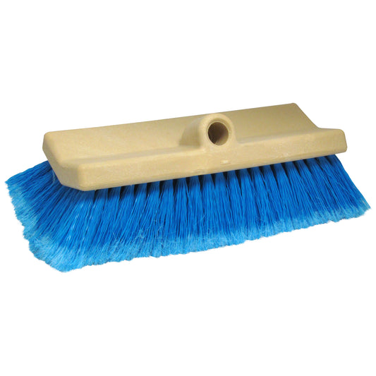 10" Bi-Level Boat Brush, Medium Blue Bristles, USA-Made