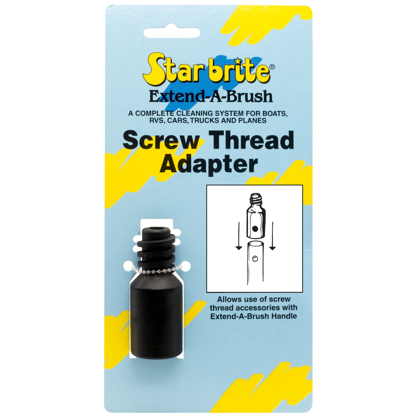 Screw Thread Adapter for Extend-A-Brush Handles, Durable Nylon