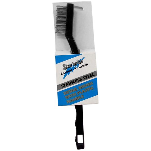 Stainless Steel Detail Brush - Plastic Handle for Tough Cleaning