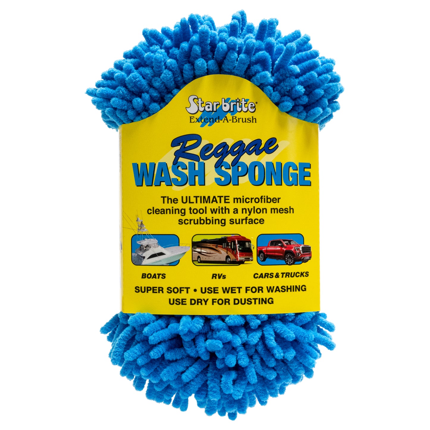 Microfiber Sponge – Reggae Blue, Dual-Sided Scrubbing & Dusting