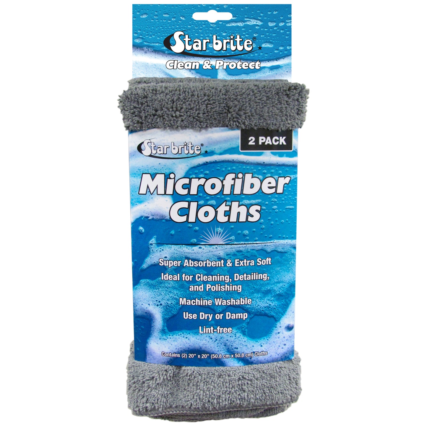 Microfiber Cloths 2 Pack - 20" x 20" Super Absorbent & Soft Towels