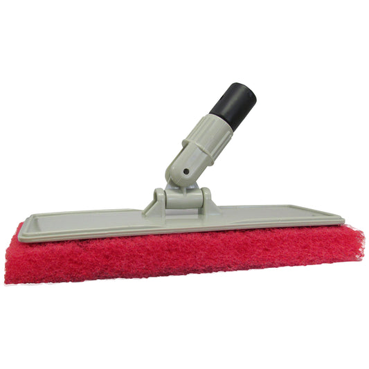 Large Scrub Pad With Flexible Head Scrubber - Med Texture (Red)