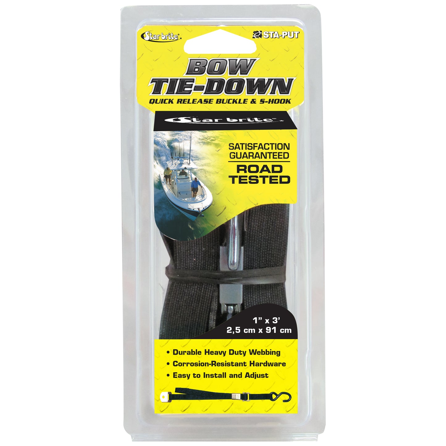 36" Heavy-Duty Tie Down Strap with Quick Release Buckle