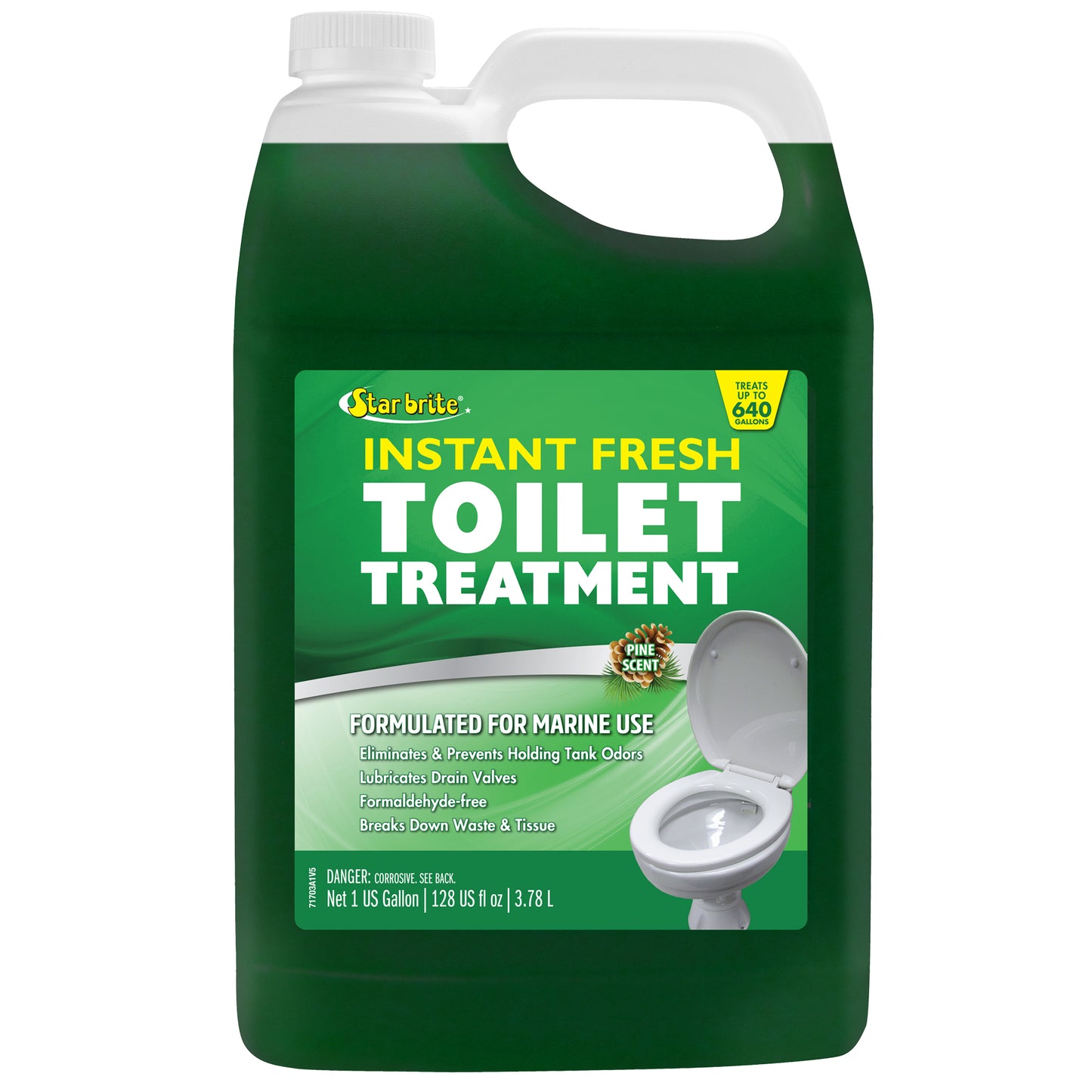 Instant Fresh Toilet Treatment - Pine Scent, Biodegradable Formula