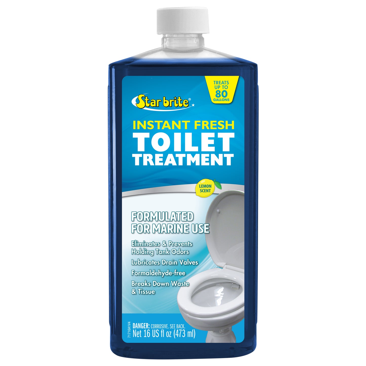 Instant Fresh Toilet Treatment - Lemon Scent, Biodegradable Formula