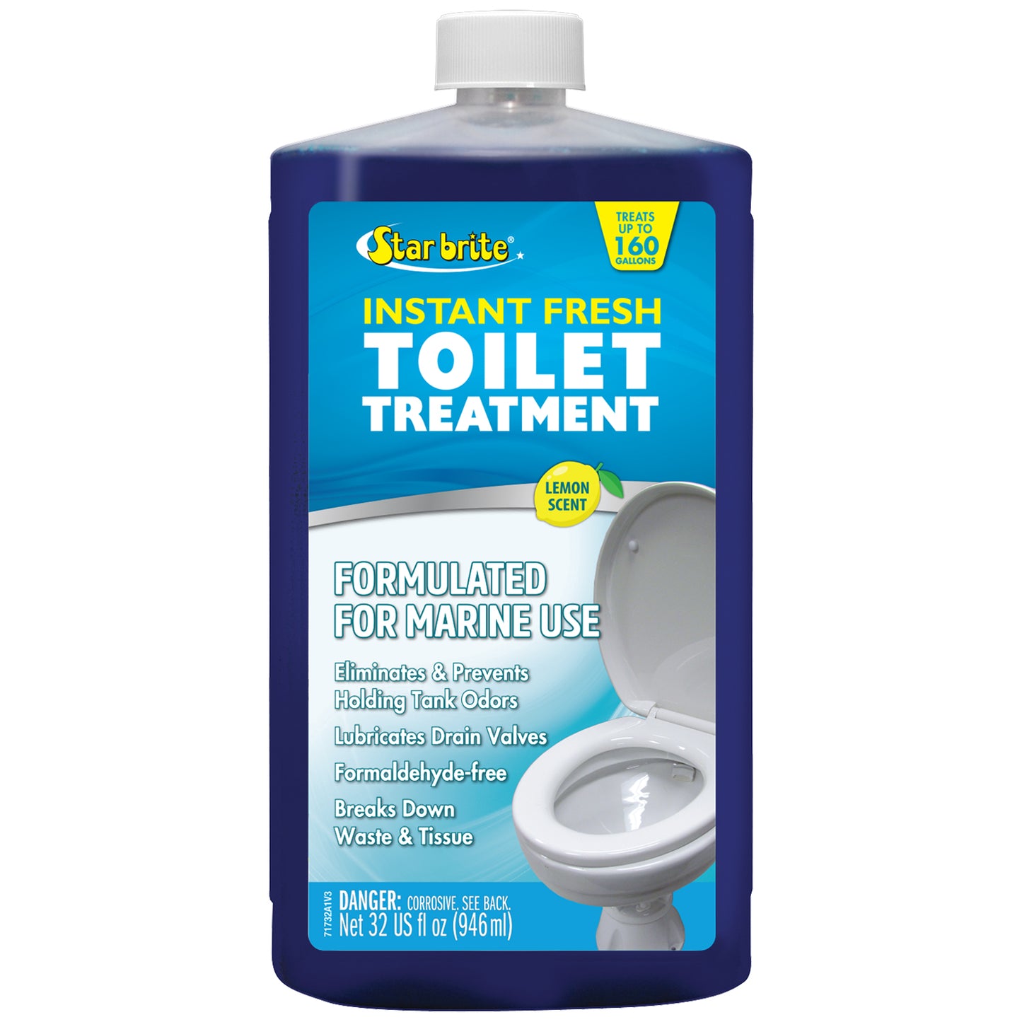 Instant Fresh Toilet Treatment - Lemon Scent, Biodegradable Formula