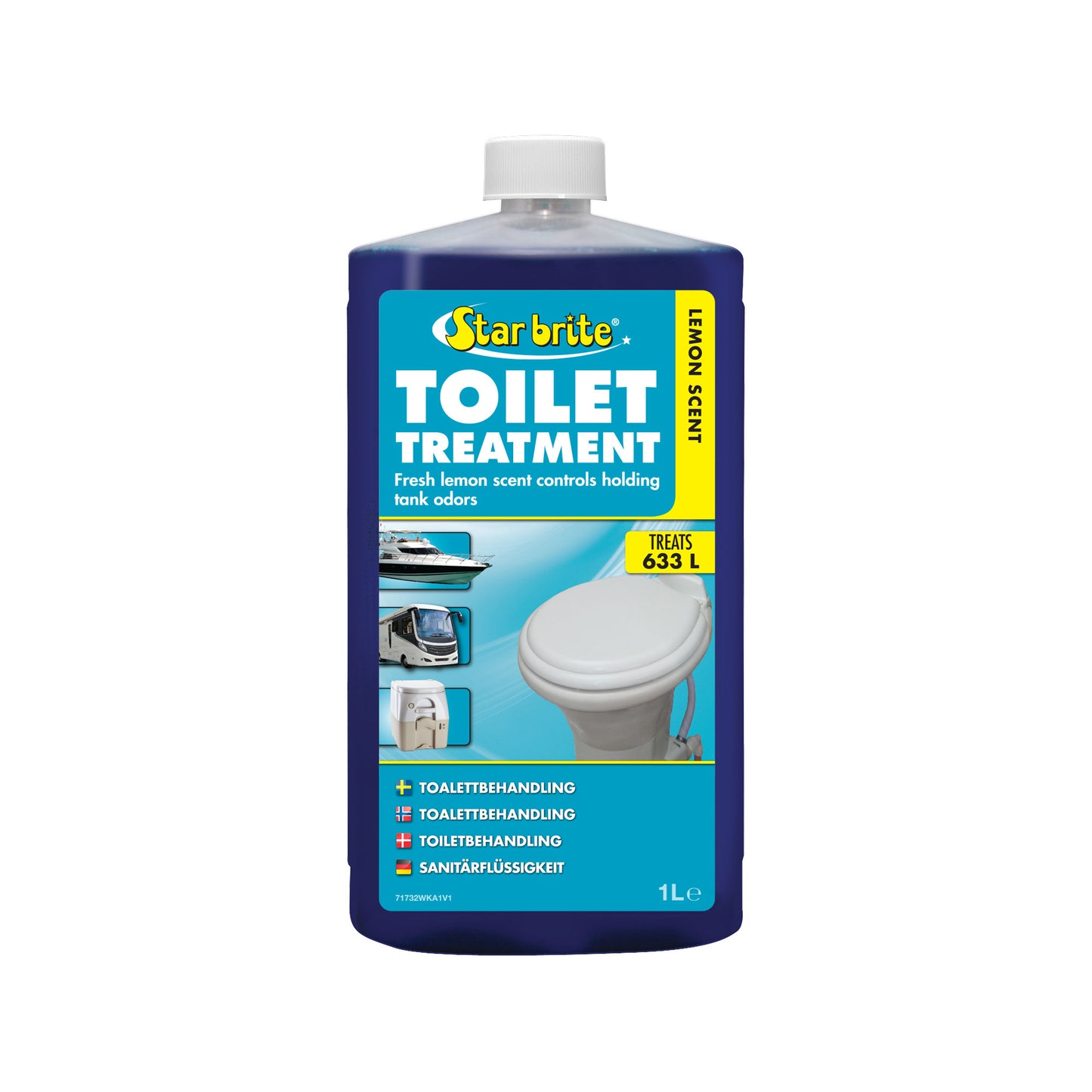 Instant Fresh Toilet Treatment - Lemon Scent, Biodegradable Formula