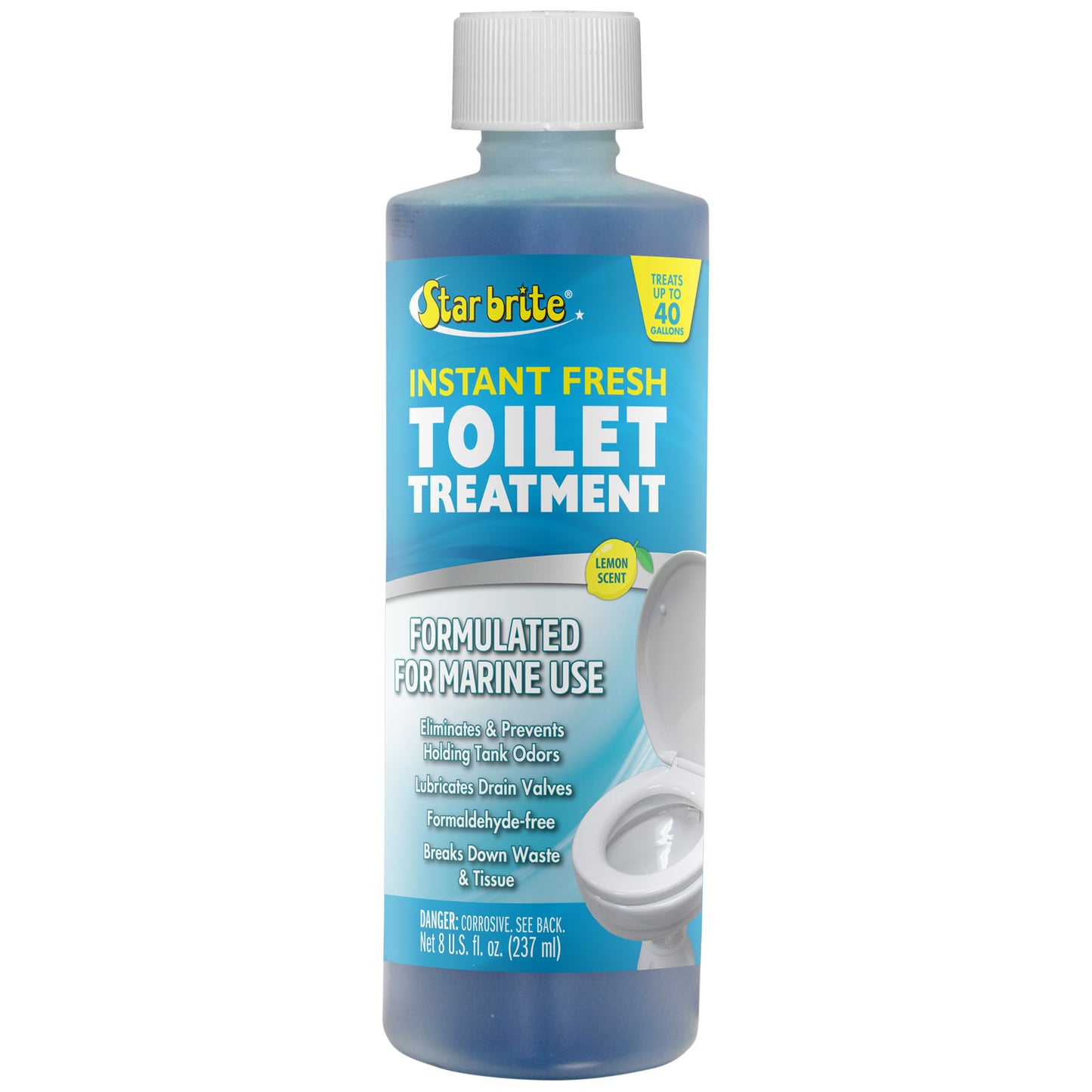 Instant Fresh Toilet Treatment - Lemon Scent, Biodegradable Formula