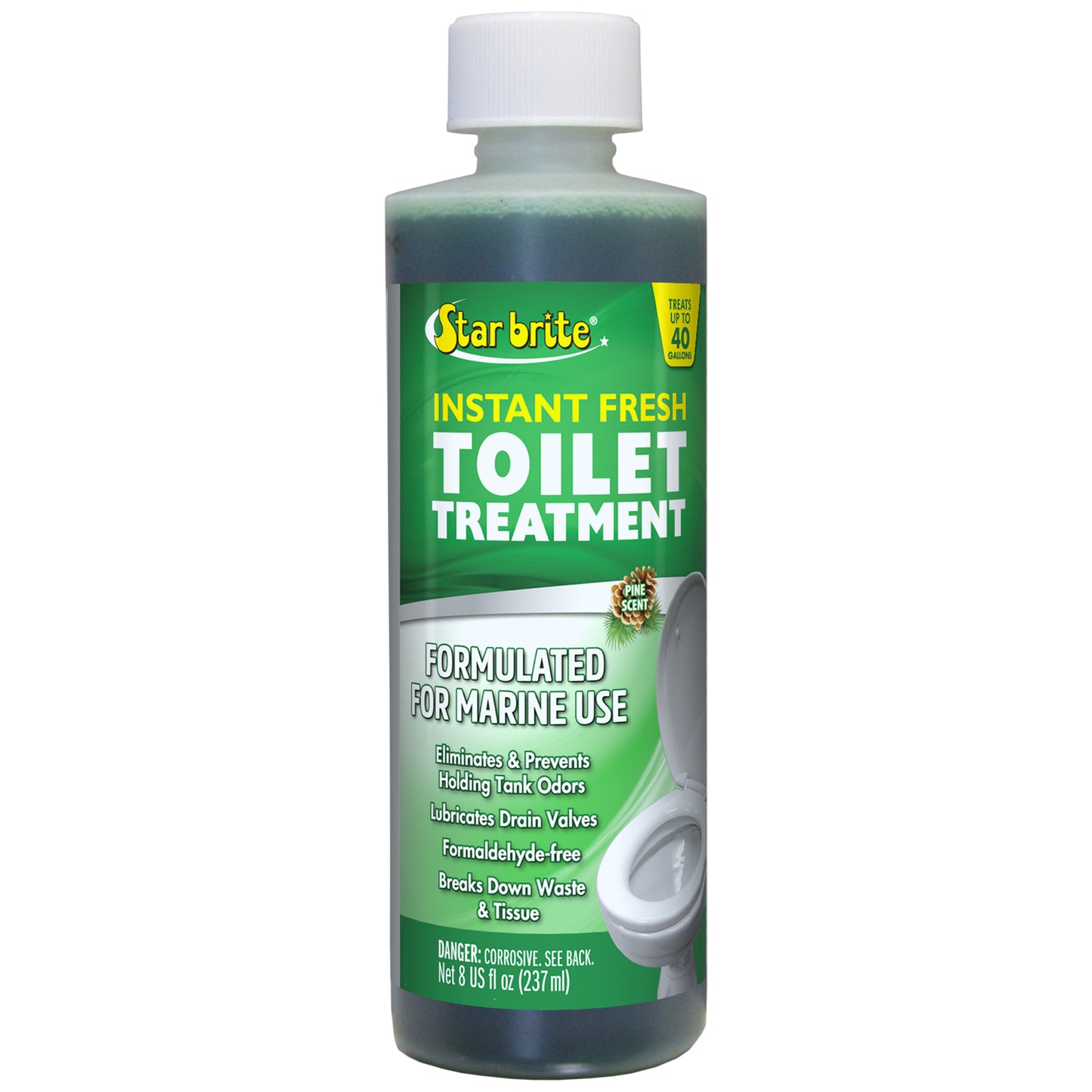 Instant Fresh Toilet Treatment - Pine Scent, Biodegradable Formula