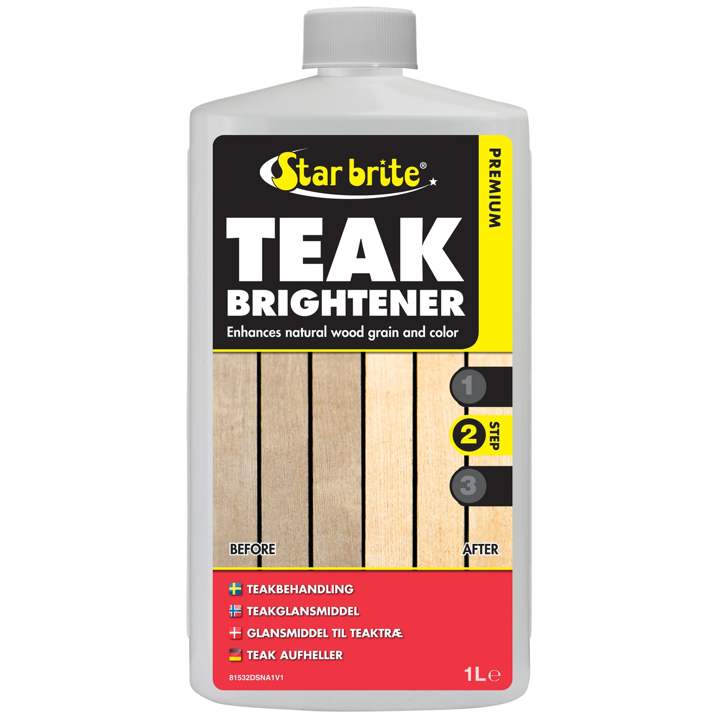 Premium Teak Brightener - Enhances Natural Wood Grain