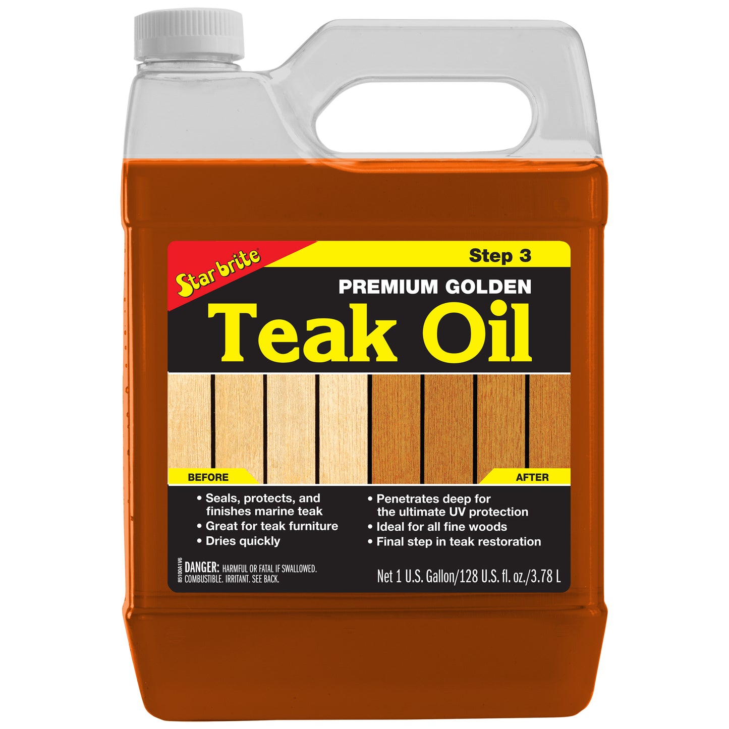 Premium Golden Teak Oil - Ideal for Boats, Furniture