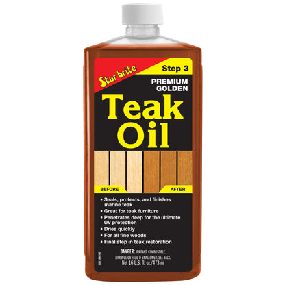 Premium Golden Teak Oil - Ideal for Boats, Furniture