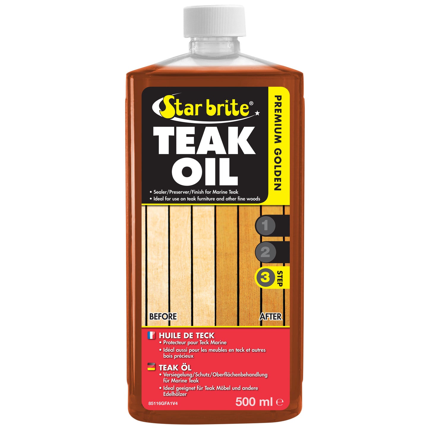 Premium Golden Teak Oil - Ideal for Boats, Furniture