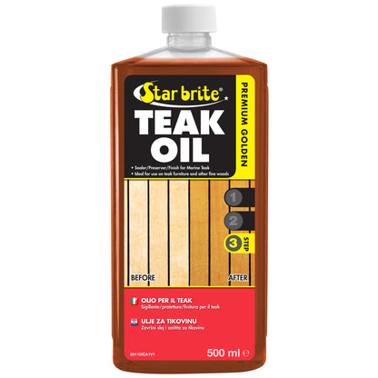 Premium Golden Teak Oil - Ideal for Boats, Furniture