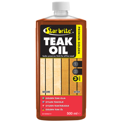 Premium Golden Teak Oil - Ideal for Boats, Furniture