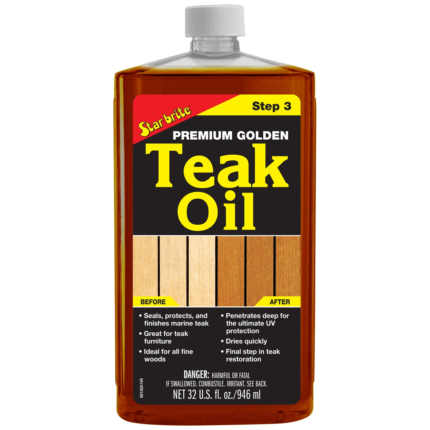 Premium Golden Teak Oil - Ideal for Boats, Furniture