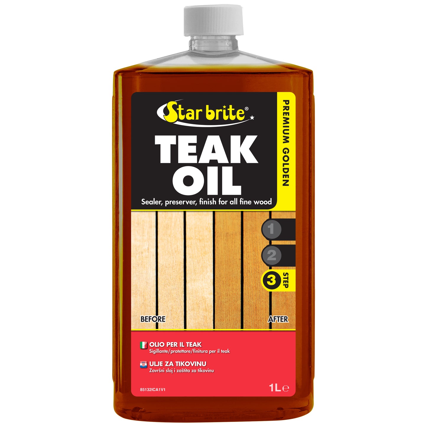 Premium Golden Teak Oil - Ideal for Boats, Furniture