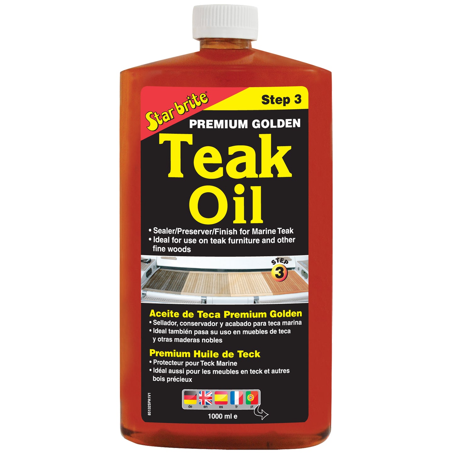 Premium Golden Teak Oil - Ideal for Boats, Furniture