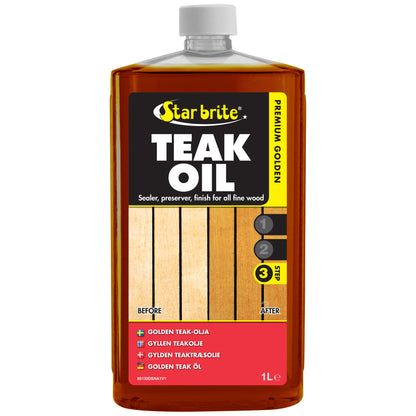 Premium Golden Teak Oil - Ideal for Boats, Furniture