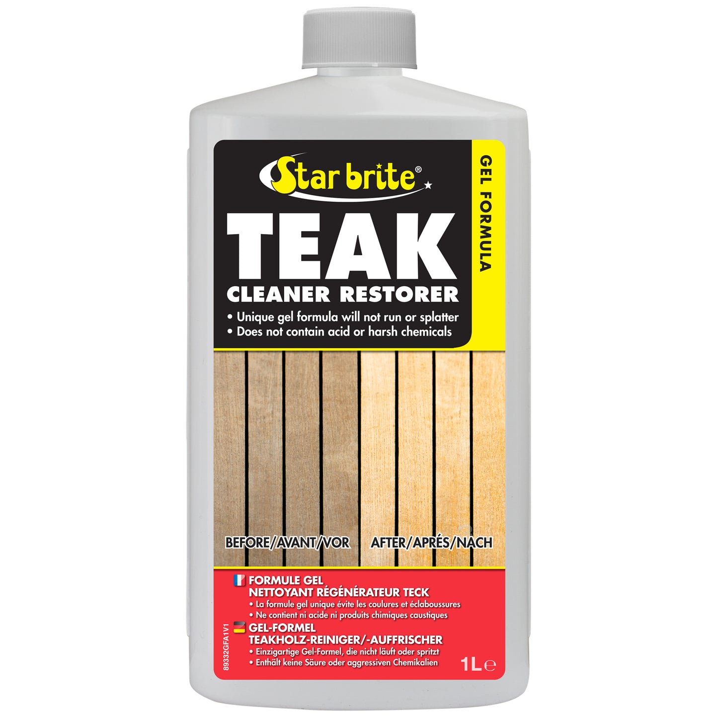 Gel Teak Cleaner & Restorer – Citrus Scent, Biodegradable Formula